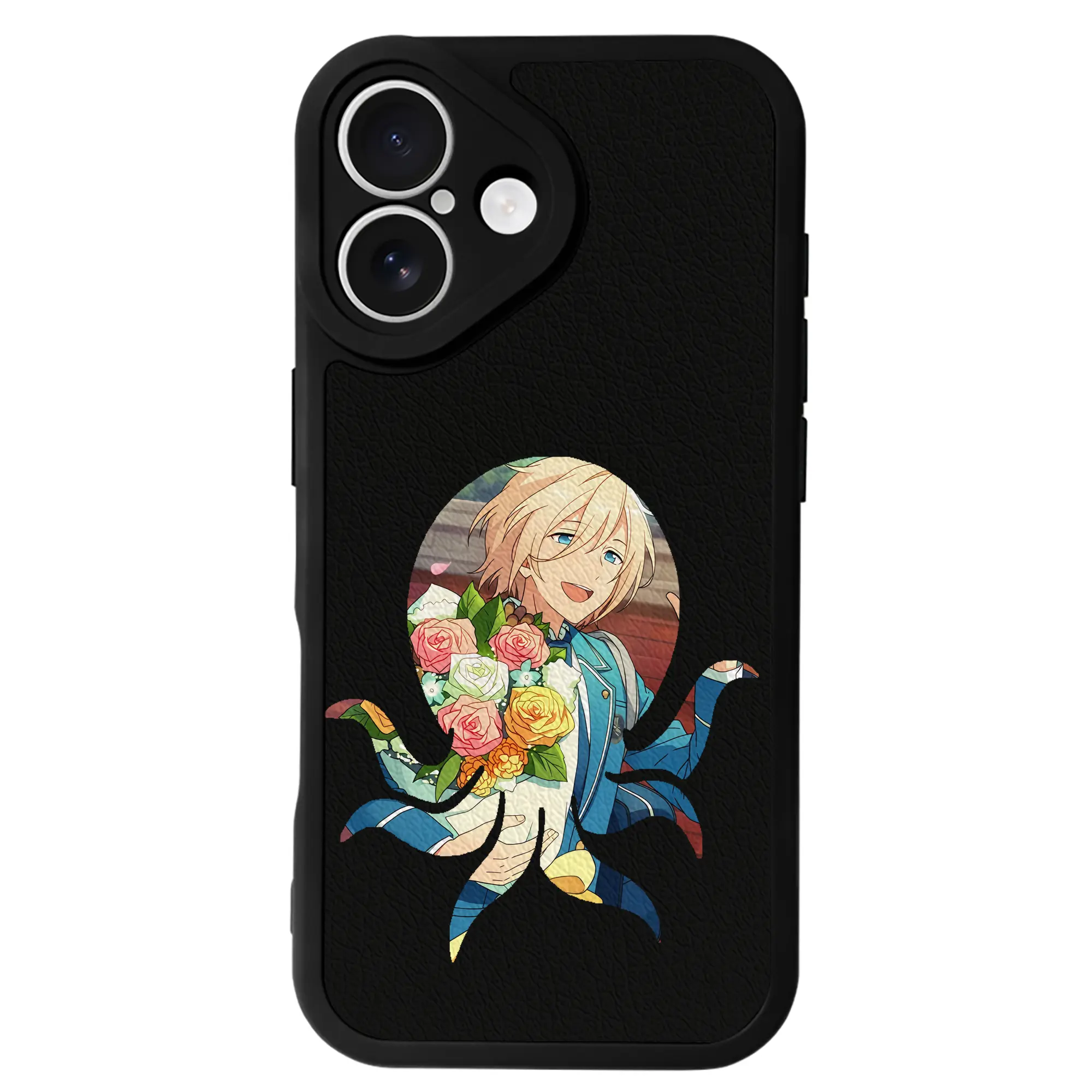 あんさん ぶる グッズ fine 天祥院英智 - IPhone 16シリーズ対応 ・ シリコンスマホケース ・ レザー調 ・ 高精度フィット ・ 耐衝撃 ・ ワイヤレス充電対応 ・ 精密カット